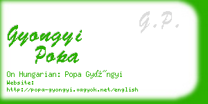 gyongyi popa business card